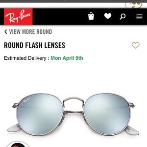 Round mirrored silver ray-bans